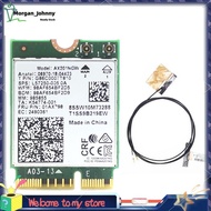 AX201 AX201NGW WiFi Card with 2XAntenna M.2 CNVio2 2.4 Ghz/5Ghz WiFi Card Antenna Accessories