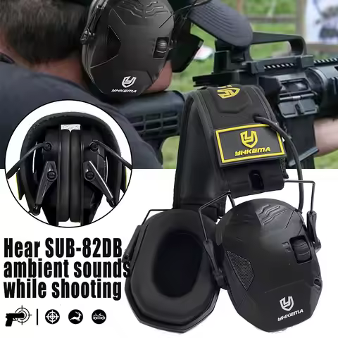 Outdoor electronic shooting tactical anti-noise earmuffs. Electronic protection hearing device,Ear D