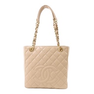 CHANEL 牛皮皮革PST Petite Tote Bag金扣鏈帶肩背袋