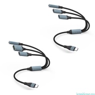 jenniferag.my USB Type C 3 in 1 Expansion Cable 3 5mm Sound PD60W Fast Charging OTG Data Cable for N