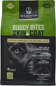 Majesty's Buddy Bites Skin and Coat Wafers for Medium / Large Dogs - Superior Skin, Coat, and Immune
