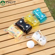 CHLIZ Golf Ball Bag, Waist Hanging Transparent Golf Ball Pouch, Portable PVC Accessory  Small Waist Bag