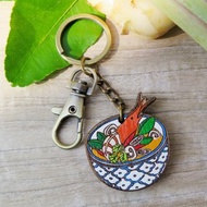 Wooden keyring tom yum kung