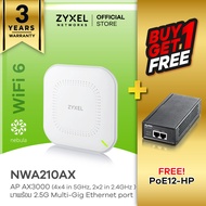 **ฟรี!!! POE12-HP** ZYXEL NWA210AX ตัวขยายสัญญาณ WiFi 6 AX3000 Access Point รองรับ GbE PoE และมี Free Cloud License*ของแถมฟรีไม่มีประกัน*