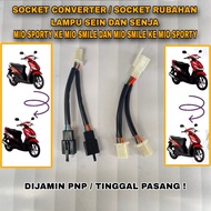 SOCKET CONVERT CHANGE TURN SIGNAL LIGHTS AND PNP BODY FRONT SHIELD MIO SPORTY TO MIO SMILE AND MIO S