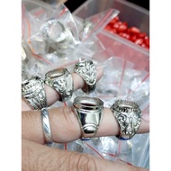TITANIA [COD]. Ring Cincin Batu Akik / Emban Ring / Cangkang Cincin Batu Akik Titanium Model Gigi 4 