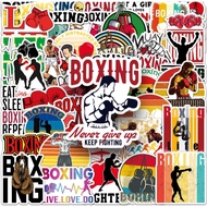 Luggage Sticker [Boxing] 50 Sheets Waterproof PVC Boxing Aerobic Gloves Refrigerator Laptop Mobile P