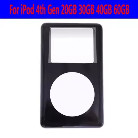 Black Front Faceplate Housing Case Cover with Lens Window for iPod 4th Monochrome 20GB 30Gb 40GB 60G