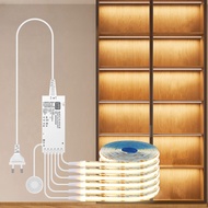 Touch Sensor Under Cabinet Light Dimmable COB LED Strip Suitable for Bedroom Wardrobe Indoor Kitchen
