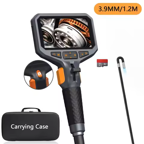 TESLONG TD450S 3.9MM Articulating Borescope 1080P 4.5 Inch IPS Screen Two Way 210° Steering Endoscop
