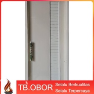 BEST SELLER Pintu Kamar Mandi PVC Motif Aluminium Garis Warna Putih