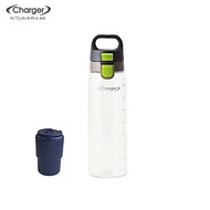 Combo bình nước Charger 830ml ( xanh lá ) làm từ nhựa tritan + cốc giữ nhiệt có nắp xoay 320ml ( màu