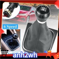 【A-NH】6 Speed Manual Gear Shift Knob W/ Boot Cover for -Golf Jetta MK5 MK6 2005-2014 Rabbit