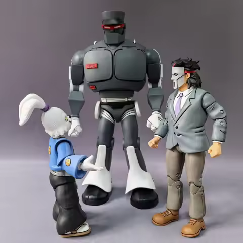 Neca Miyamoto Usagi Suit Jones Schneider Mouse-Catching Robot Autumn Anime Action Fiugre Joints Can 