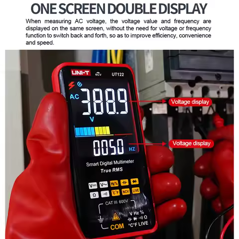 UNI-T Smart Digital Multimeter UT121A UT121B UT122 Automatic 6099 Counts Votage Tester Professional 