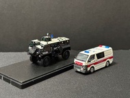 P&T 1/76 剎神警察裝甲車 Best Choose Hiace 警車白頂 模型套裝