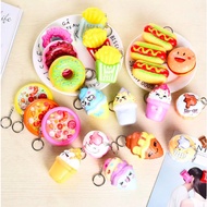 GANTUNGAN [ISTY] Keychain SQUISHY Mini Cute Fast Food Donut / Keychain Squishy Toy / Stress Reliever