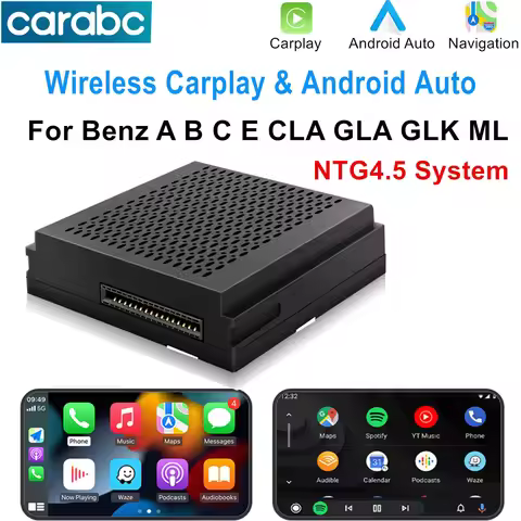 CARABC For Mercedes Benz A B C E CLA GLA GLK ML Sprinter NTG4.5 Becker Module Wireless Carplay Andro