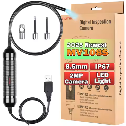 Autel MaxiVideo MV108S 8.5mm HD Digital Inspection Camera For MaxiSys Pro And PC Support Video Inspe