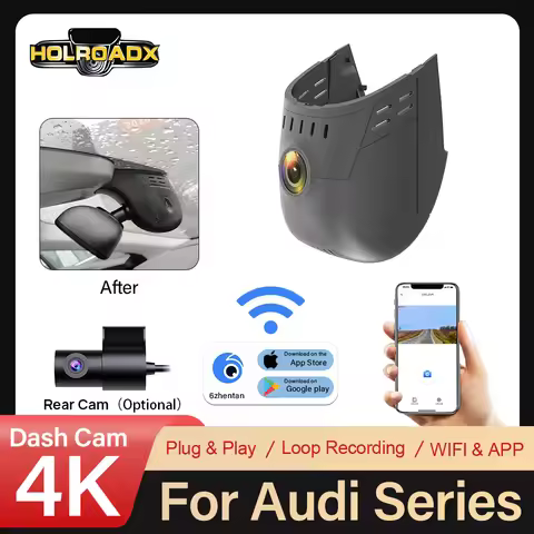 Dashcam 4K Ultra HD For Audi A3 A4 A5 A6 A7 A8 Q2 Q3 Q5 Q7 Q8 TT RS4 RS5 RS6 RS7 S3 S4 S5 S6 S7 S8 T