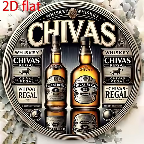 Decor Chivas Whiskey Round Metal Sign/Aluminum Wall Art for Home And Office Decoration/Durable Mater