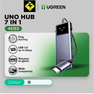 USB HUB UGREEN UNO HUB 7 IN 1 RJ45 GRAY 45155