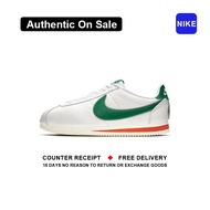 ใหม่และแท้ Nike Cortez Leather " White Green " รองเท้ากีฬา CJ6106 - 100 รับประกัน 1 ปี