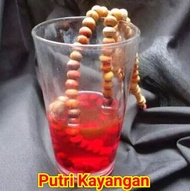 Tasbih Kayu Secang 99 Butir Kayu Delima Merah Tanpa Pewarnaan