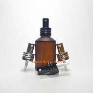 GD 100 Serum Glass Bottle T 98 Amber Frosted Pump Treatment Cap Glass Bottle/ Cosmetic Glass Bottle/