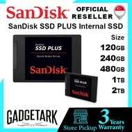 SanDisk SSD PLUS Internal Solid Sate Drive 120GB 240GB 480GB 1TB 2TB - SATA III 6 Gb/s, 2.5"/7mm, SDSSDA