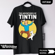 KAOS KOMIK T1NT1N 10 SIZE S - 7XL ADULT JUMBO BIGSIZE BIG SIZE PREMIUM & KAOS CHILDREN 2 - 13 YEARS