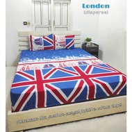 COD SPREI DISPERSE HALUS MOTIF BENDERA LONDON ENGLAND/BENDERA USA AMERIKA TERMURAH