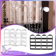 Folding Earring Rack Earring Storage Dustproof Earring Holder Earring Rack Necklace Earring Box Jewe