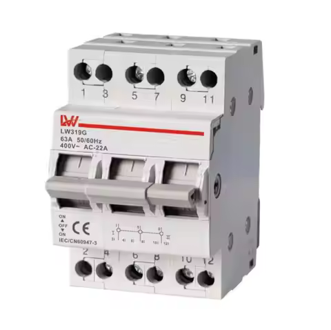 63A 1P/2P/3P MTS Dual Power Manual Transfer Switch Interlock Circuit Breaker Ual Power Manual Transf