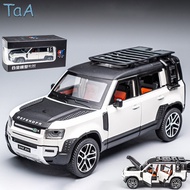 1:24จำลองดึงกลับรถรุ่น Land Rover Defender ล้อแม็กรถยนต์ของเล่นเครื่องประดับสำหรับเด็กของขวัญคริสต์มาส