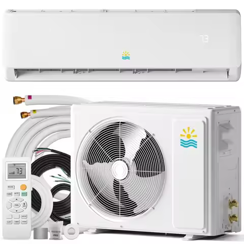 18000 BTU Mini Split AC & Heat Pump, 19 SEER2 Ductless Inverter, Pre-Charged for 1250sq.ft, 208-230V