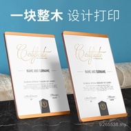 Honor Bookshelf Certificate a4 Solid Wood Photo Frame Certificate Crystal Display Frame Acrylic Boar