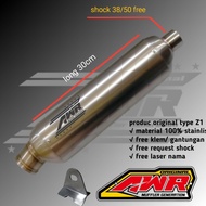 Slincer Exhaust racing original AWR Inlet 38 & 50mm silincer only all Vario,nmax, aerox, PCX, adv, L