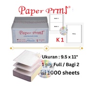 CONTINUOUS FORM PAPER CONTINUOUS PAPER PRINT INVOICE LETTER ROAD HVS 1 PLY Size. 9.5 X 11 K1