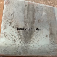 MS PLATE MILD STEEL BASE PLATE METAL 4mm thick x 6 inches x 6 inches