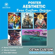 Custom Printed Aesthetic Posters Size A4, A3, A2, A1, A0