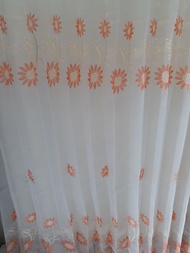 GORDEN HORDENG VITRASE BORDIR MATAHARI Lebar 2 mtr Dalaman gorden