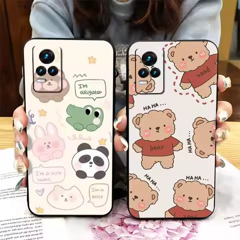 Cover Cute Phone Case For VIVO V21E 4G/Y73 2021 Anti-knock TPU protective Waterproof Soft case Fashi