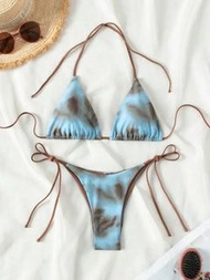 Tie Dye Bikins 2025 Mini Micro String Bikini Women Swimwear Female Swimsuit Two Pieces Bikini Set Ha