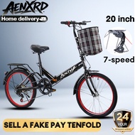 AENXRD Basikal Foldable bike (20") 7-Speed Easy to carry 24-hour delivery