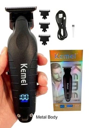 科莫 Kemei 全新金屬身體電動 0mm 零間隙刻刀理髮器男用充電式金屬 10W 強力修剪機械, 良好的品質 KM-2293