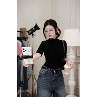 Qc figure-hugging 3p collar shirt