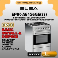 [Delivery Within 5 Days] Elba 60cm Professional Range Cooker EPRC-A6456GE(SS) | 8-Function | 56L | 3