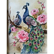 Junk Ship Painting Auspicious Watercolor Size A4/27x30cm Bond Paper Put It In A Frame Beautifully De