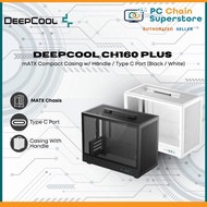 Deepcool CH160 Plus mATX Compact Casing w/ Handle / Type C Port (Black / White)
